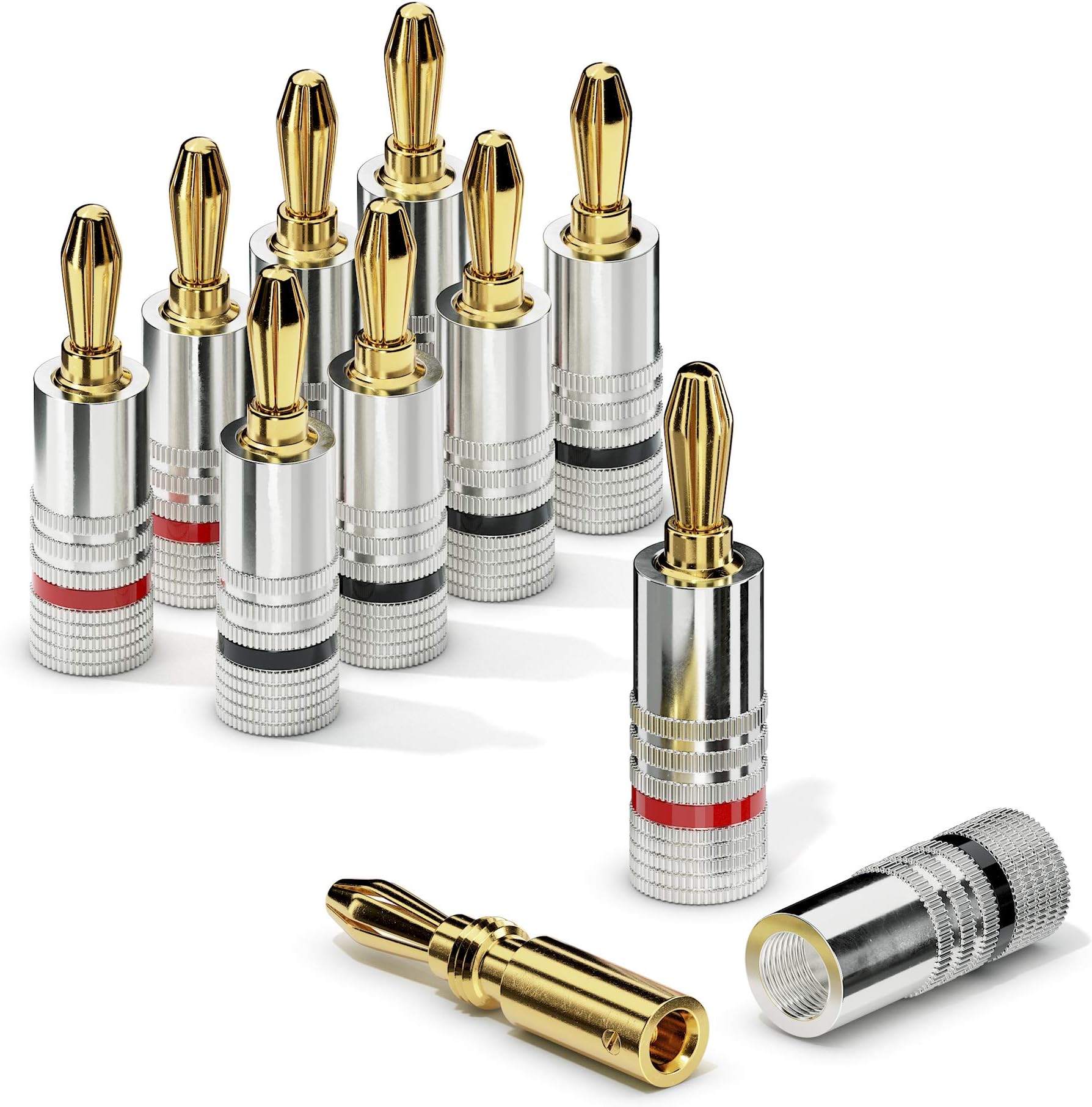 YOSOO Fiche banane à broches 20pcs Fiche Banane à Broche 2mm Connecteur Étanche Mâle en Laiton