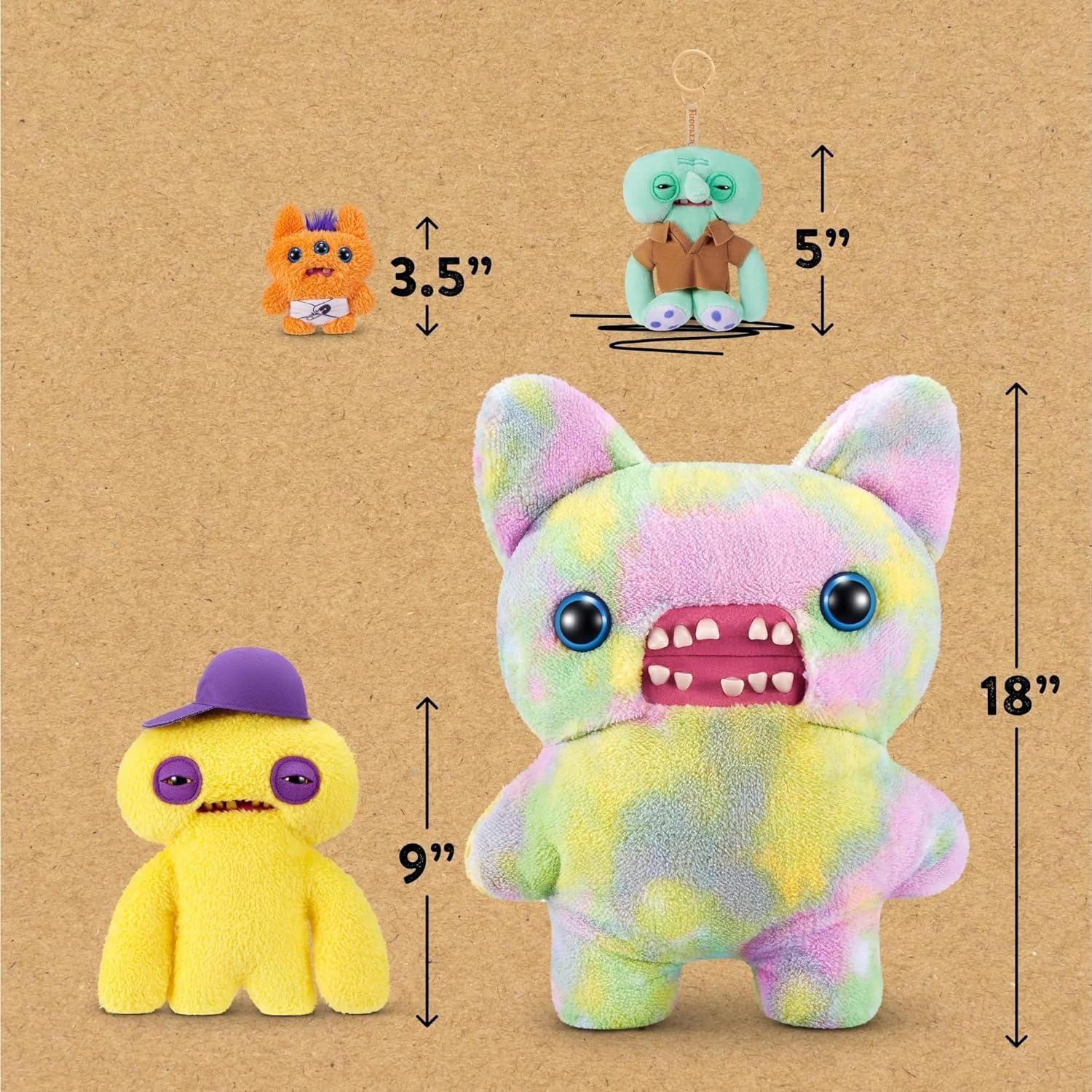 ZURU Fugglers Bigg Fuggs - Big Funny Ugly Monster Plush - 17