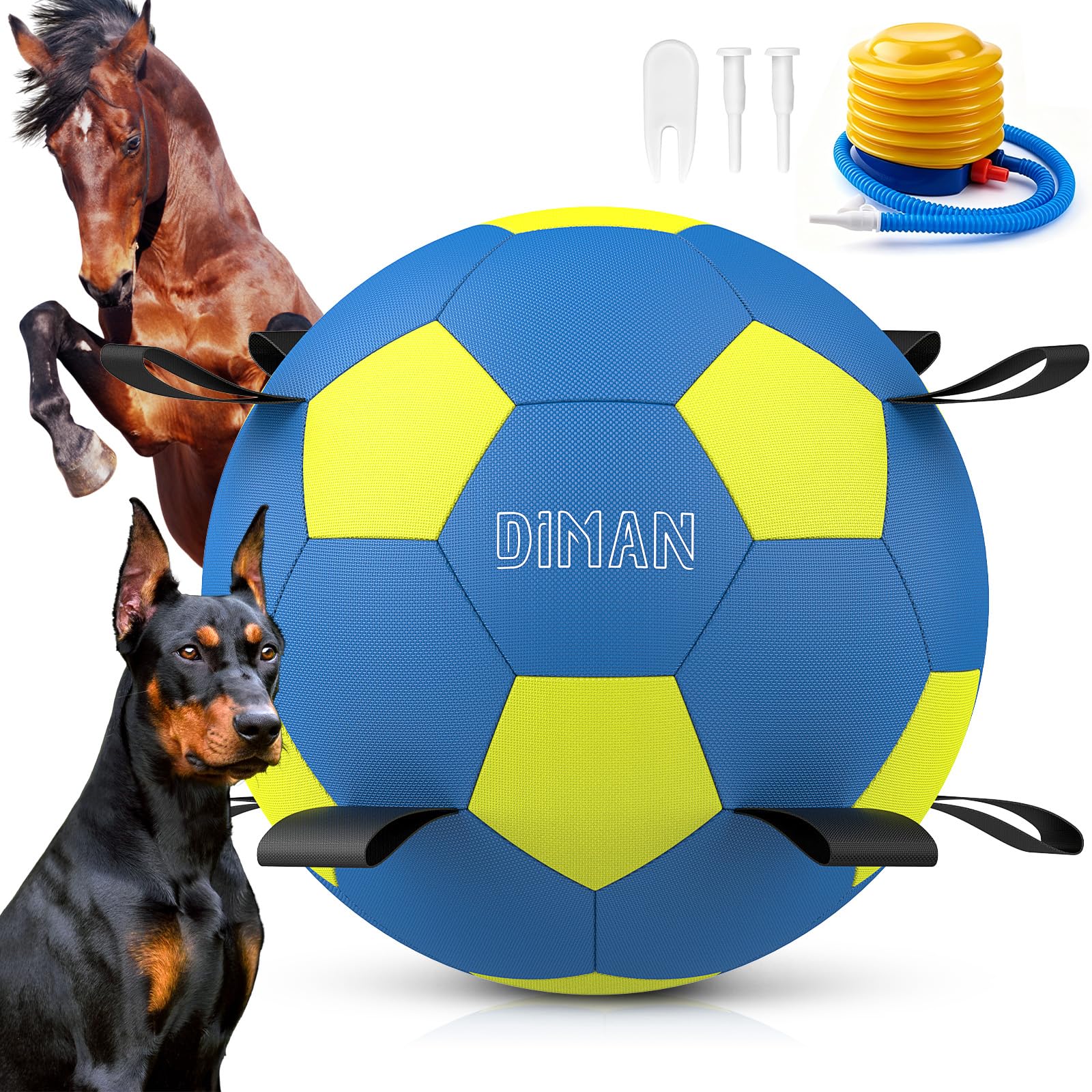 Diman Herding Ball for Dogs with Straps, 25 Inch Horse Balls for Outdoor | Large Dog Toys…