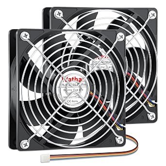 Wathai 120mm x 25mm 4Pin 12V Computer Case Fan DC Brushless Cooling Fan High Speed Replacement for Desktop PCs Case, AIO GPU Coolers