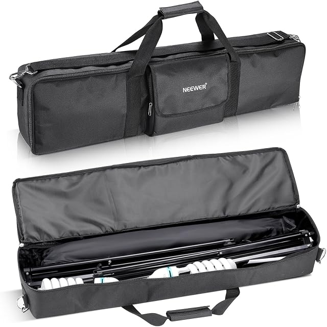 Neewer® 30x7x3.7"/76x17x9.5CM Photo Video Studio Kit Large Carrying Zipper Bag for Light Stand, Umbrella, Monolight, LED Light, Flash, Speedlite and Other Accessories (Black)