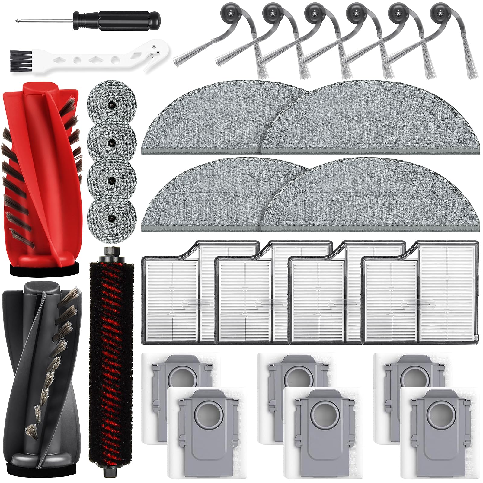 29 Pack Accessories Kit for Roborock Saros 10 Robot Vacuum