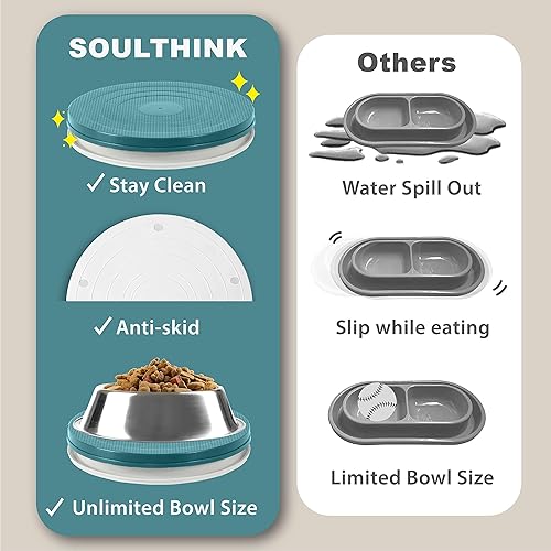 Miniatura 6 de Bandeja a prueba de hormigas para gatos y perros, plato de comida para mascotas 2023, antihormigas para interiores, sin productos químicos, sin