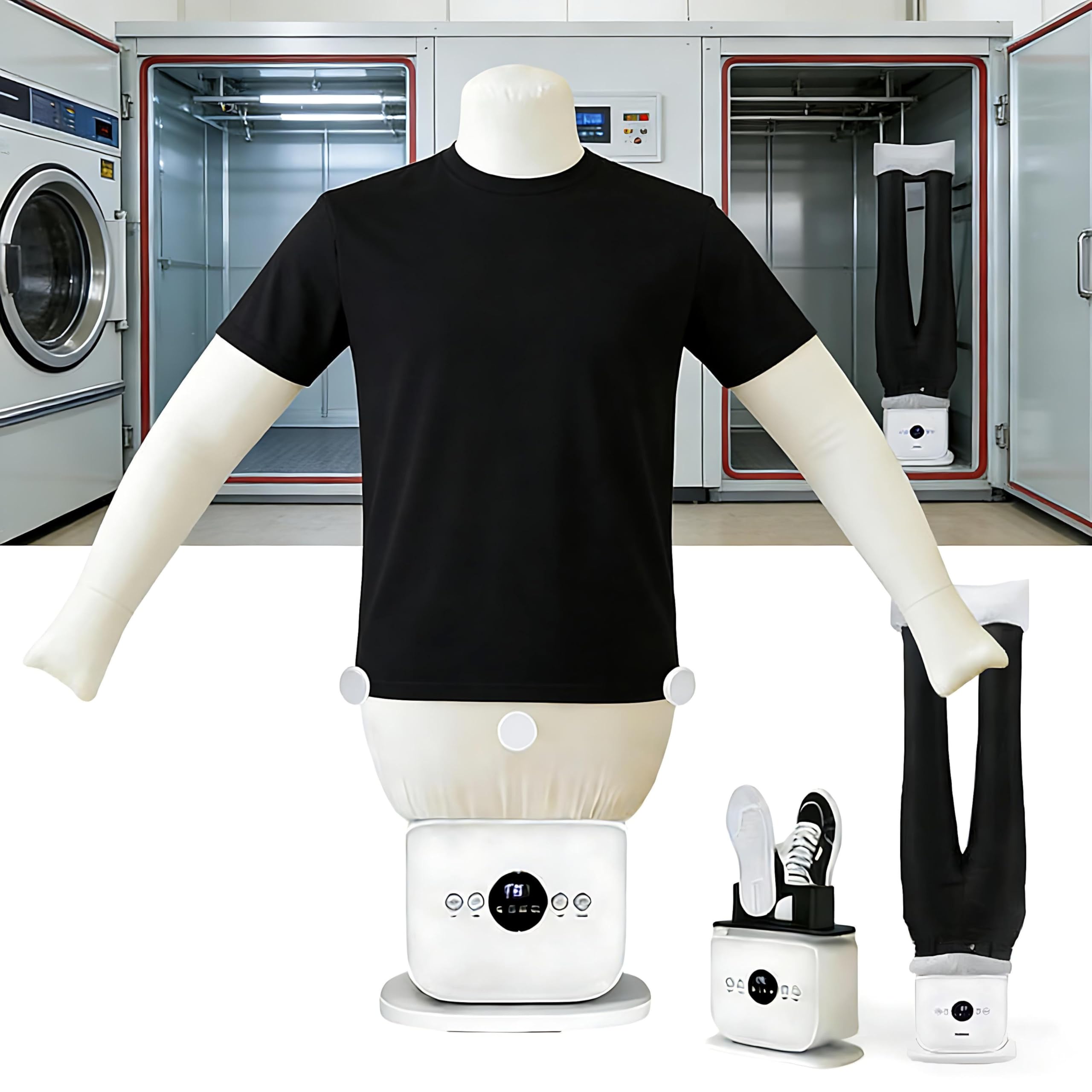 Máquina De Planchar Profesional Manos Libres Compacta, Secadora de Aire Caliente y Planchado Automático en 8 Min, para Camisas, Pantalones, Zapatos - Estudiantes y Profesionales