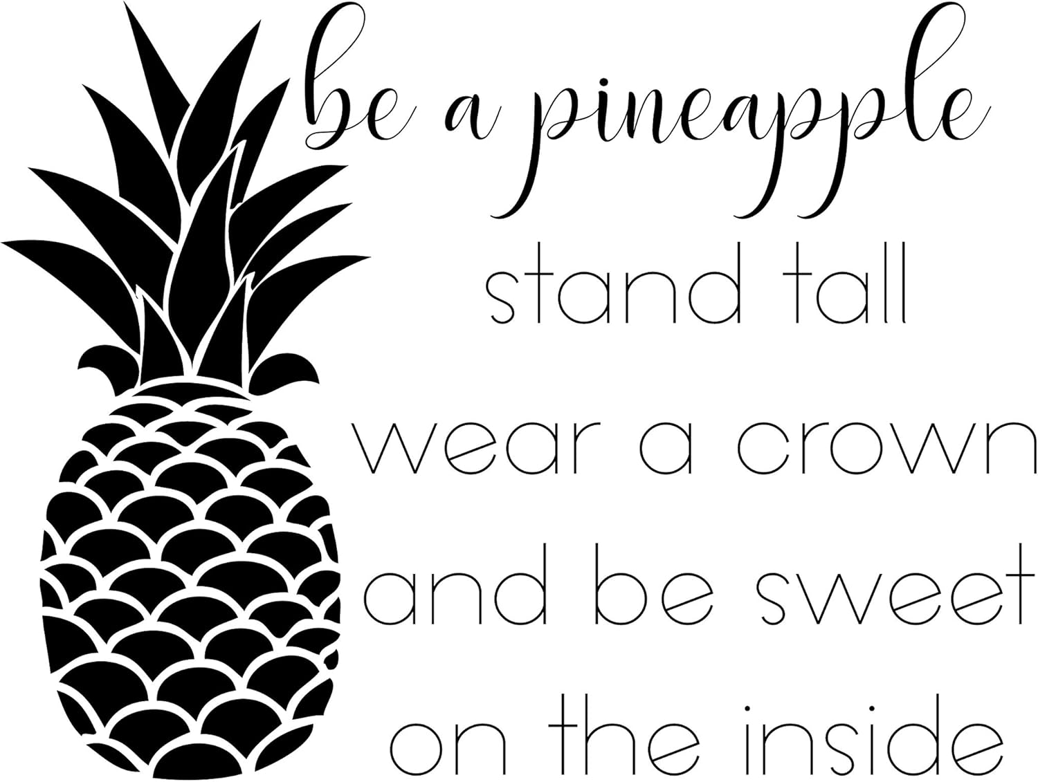 CustomVinylDecor Inspirational Pineapple Quote Vinyl Wall