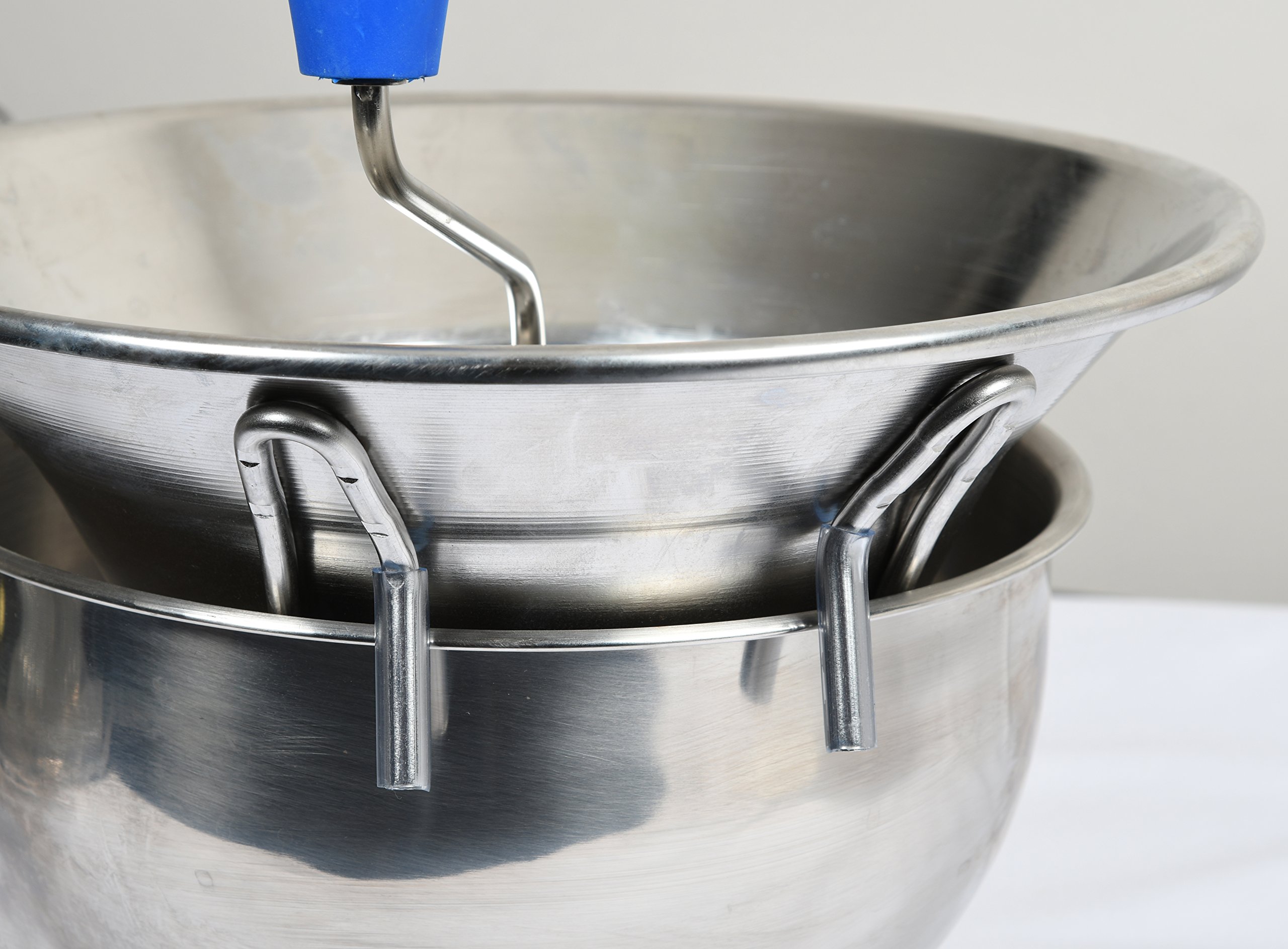 LOUIS TELLIER Flotte Lotte Edelstahl manuell Profi Gemüsemühle Made in France 3 Lochscheiben 1,5 2,5 4 mm 1,5 kg/min für Püree Suppe Kompott Saucen robust Ø 31 cm