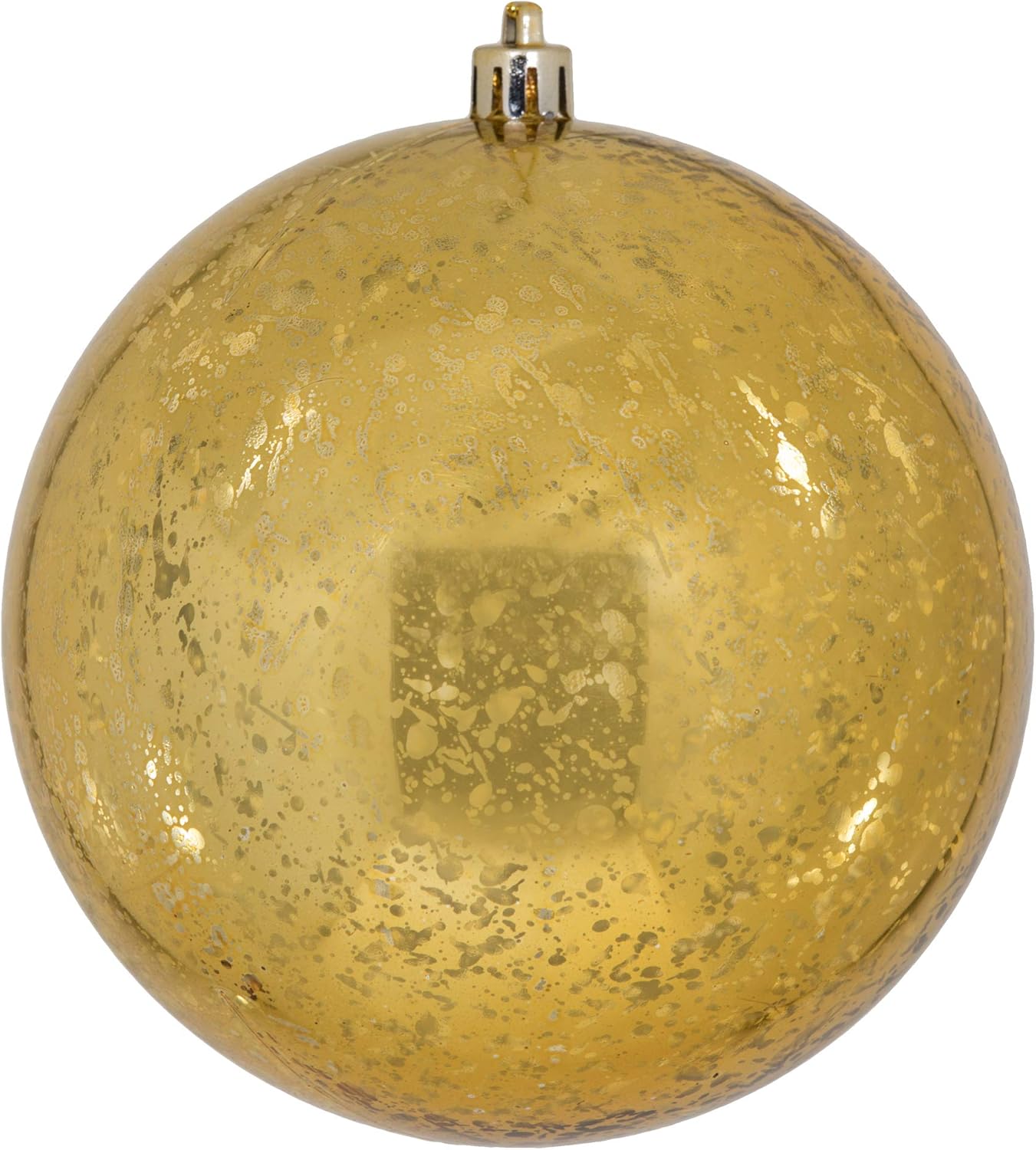 Vickerman 10" Red Shiny Mercury Ball Ornament - Texture and Elegance for Holiday Decorating - Reliable Hanging - Exceptional Collection Addition - Perfect for Christmas Tree