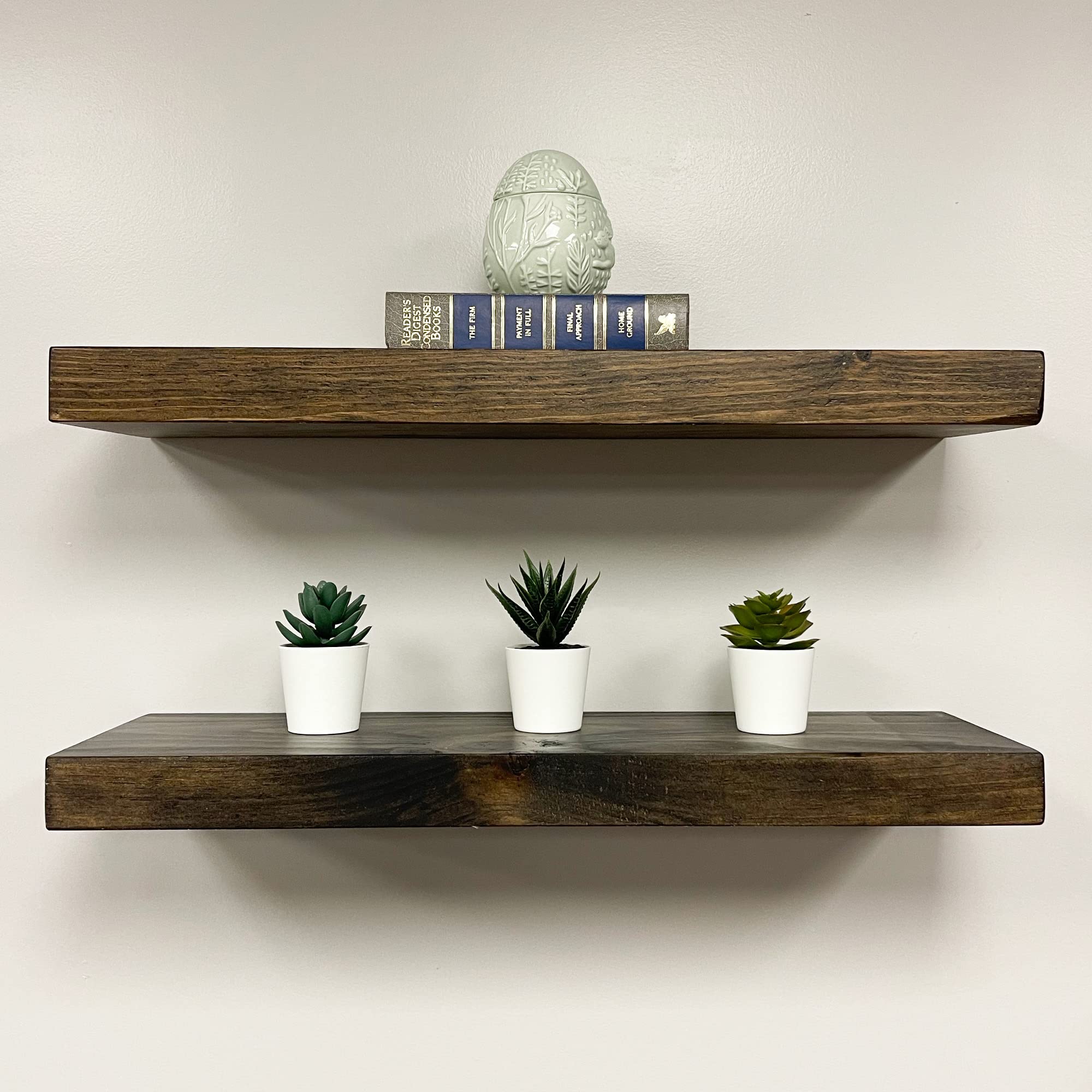 Amazon.com: URBANDI, Rustic Floating Shelves, Set of 2, Hidden