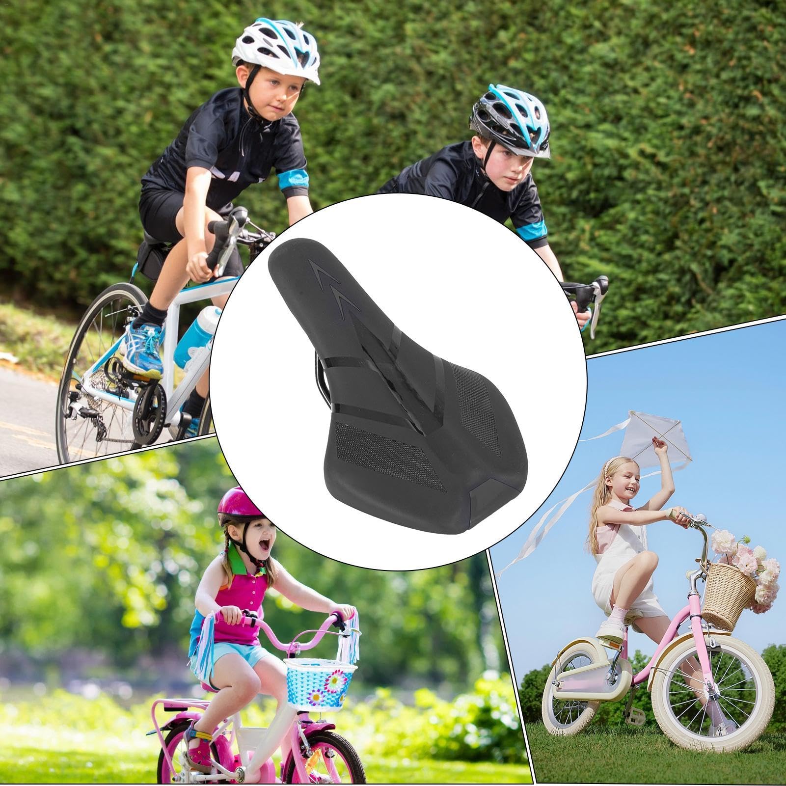 Sella Per Bicicletta Per Bambini – Imbottita In PU, Antipioggia, Con Tubo Da 18 Cm, Adatta A Bici Senza Pedali
