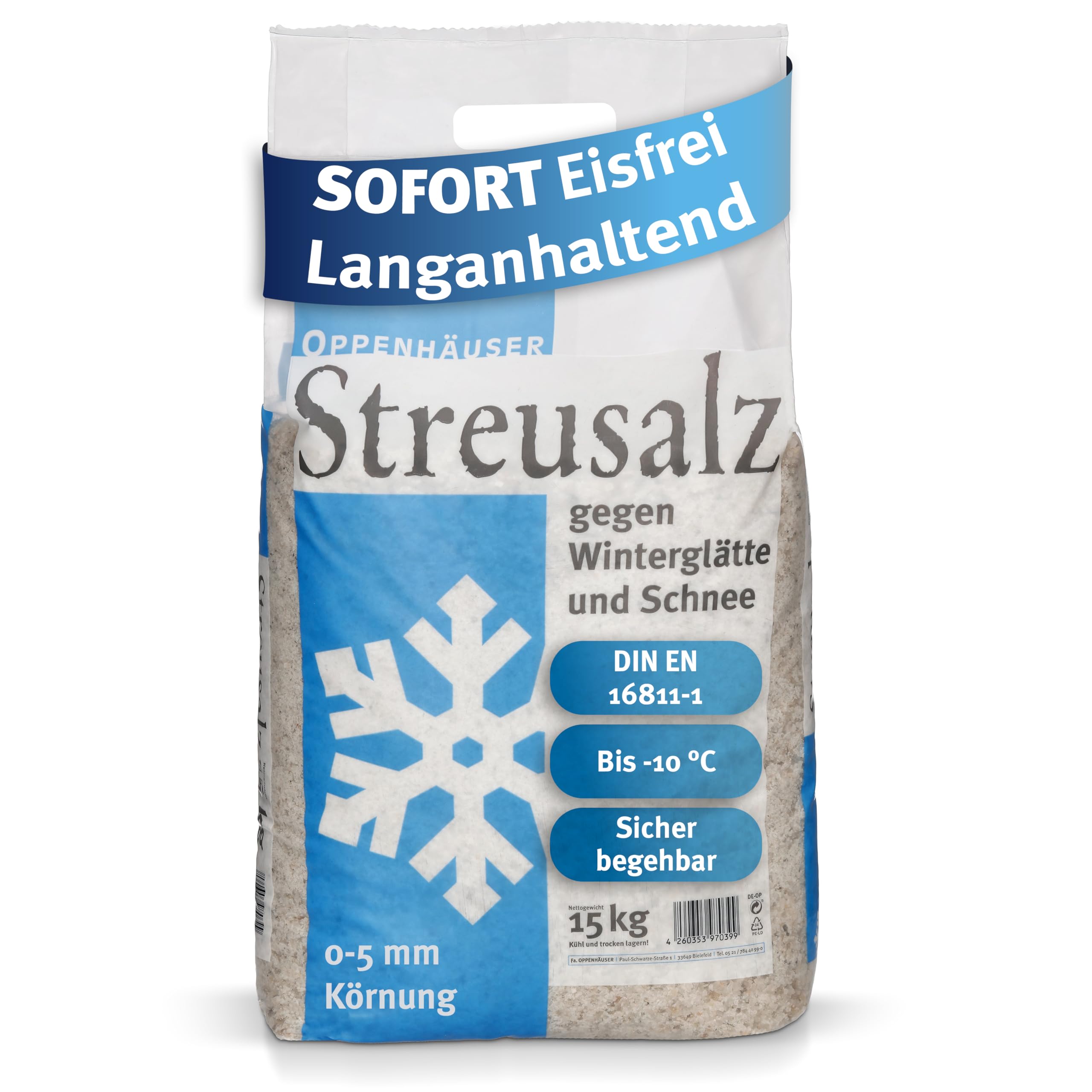 OPPENHÄUSER Premium Auftausalz 15 kg Sack