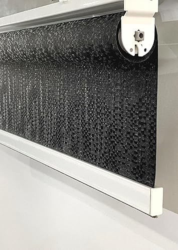 Miniatura 4 de Persiana enrollable para filtrado de luz para interiores (negro, tamaño 23 pulgadas de ancho x 72 pulgadas de alto)