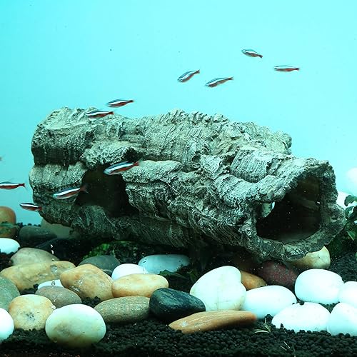 Miniatura 6 de Piel de reptil grande, 12 pulgadas, decoración de acuario, escondite territorial de peces, casa de escondite, decoración de reptiles