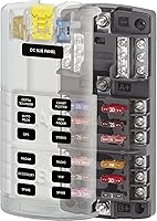 Vista 13 de Blue Sea Systems Bloque de fusibles de cuchilla ST 5025 Circuitos de 6 vías con bus negativo y cubierta, 100 amperios