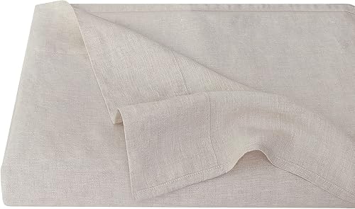 S VICTORY SYMBOL Sábana encimera 100% de lino, solo 1 pieza de lino francés lavado a la piedra, sábana superior transpirable de lino natural (81 x