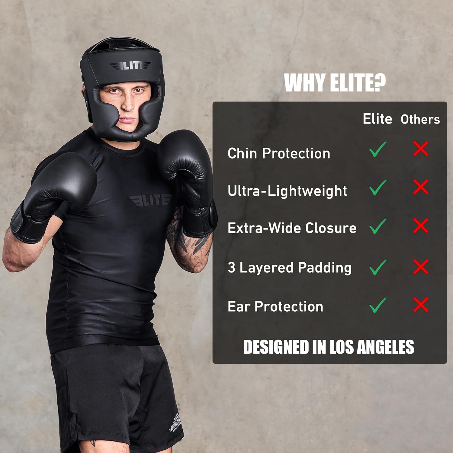Elite Sports Best Boxing Headgear, Training Sparring Safety Head Guard for MMA, Kickboxing Trainees, Muay Thai, and Boxing for Adult Men - Image 5