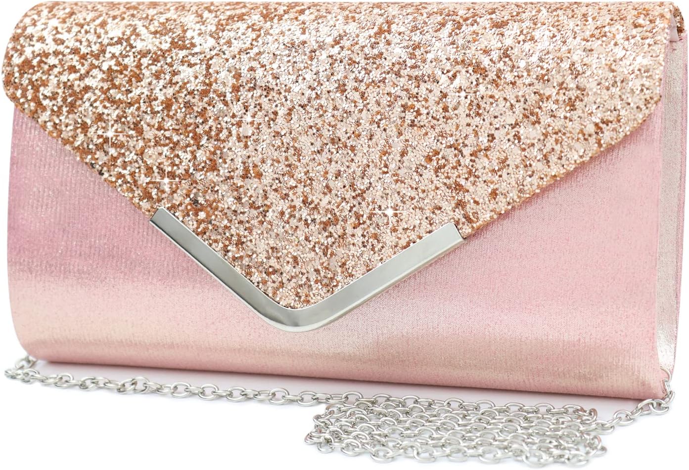 CarwalesEvening Clutch Women's Sequin Envelope Handbags Shiny Clutch Purse Wedding Prom Party Bridal Bag for Women