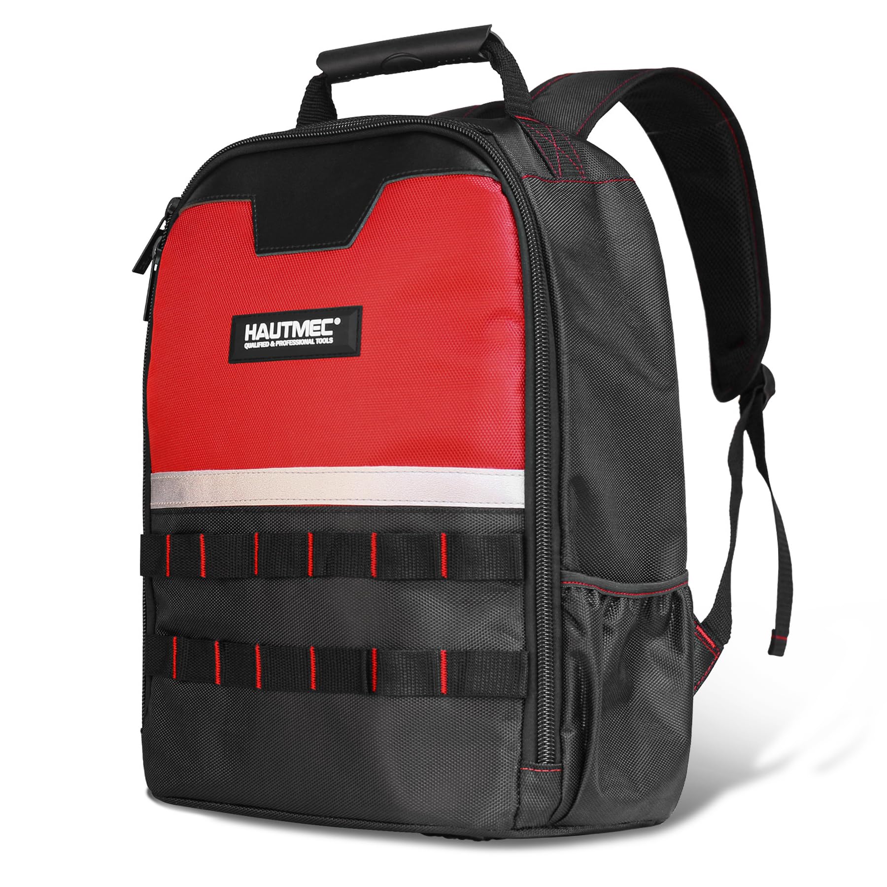 HAUTMEC Tool Backpack with Laptop Compartment, Heavy-Duty 1680D Water-Resistant Tool Bag with Reinforced Hard Base, Double Zipper, Widened Padded Straps for Technicians & Contractors – HT0407 — image 1