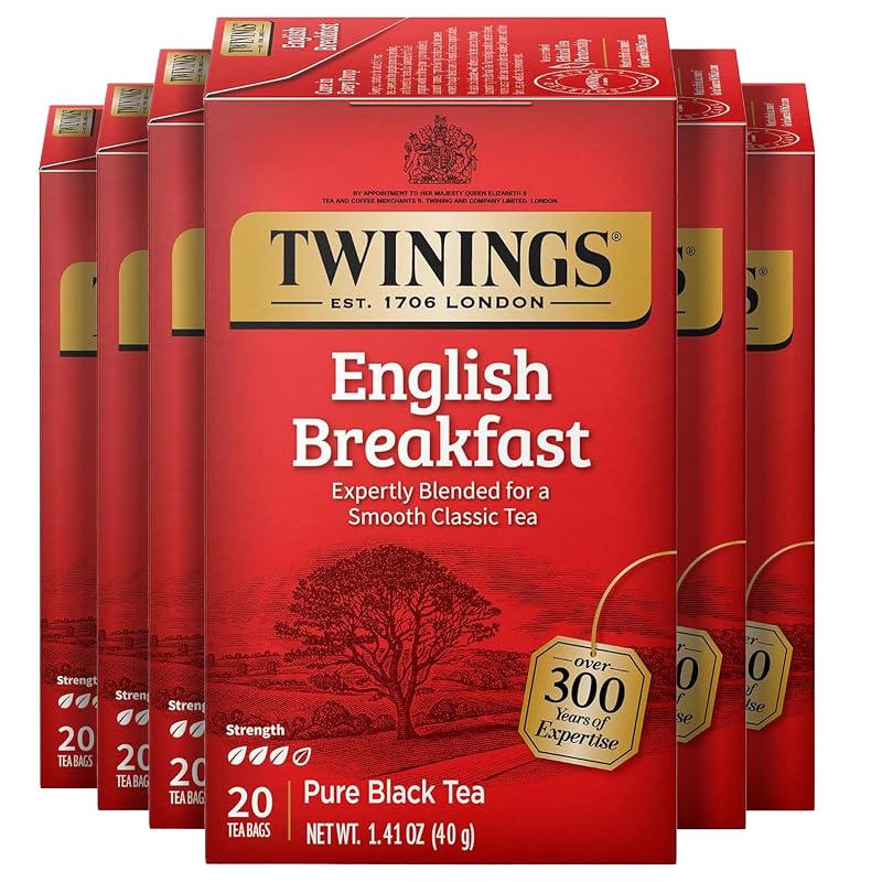 Twinings Chá Preto English Breakfast com Gengibre e Casca de Limão, 120 sachês