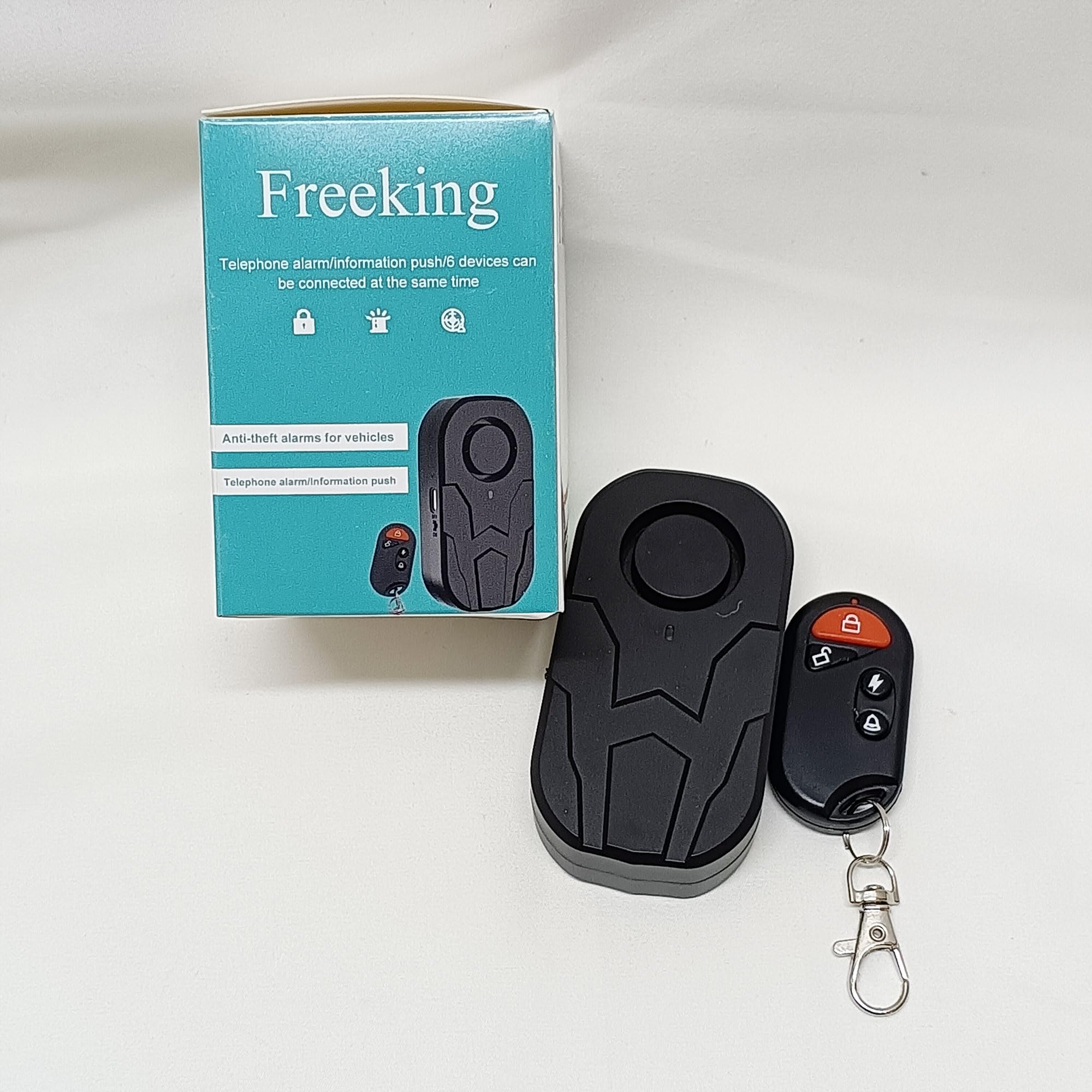 Freeking-Anti-Theft Alarms for Vehicles-Wireless Anti-Theft Vibration Alarm,Loud Sensitivity Adjustable Motion Sensor Burglar Security System.