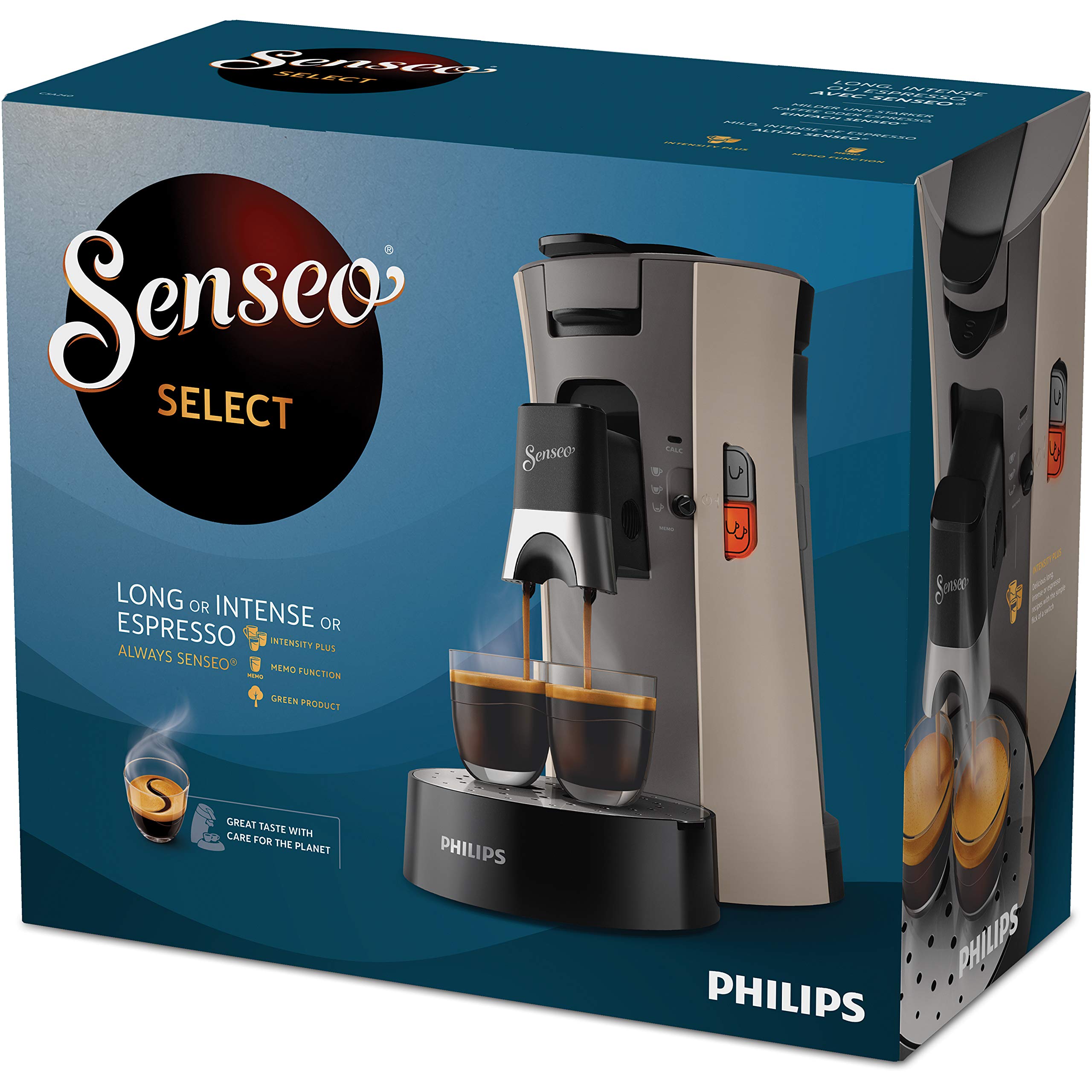 Philips Domestic Appliances CSA240/30 Senseo Select Ekspres Do Kawy Na Kapsułki, 1450 W, 0,9 L, Szary/Beżowy