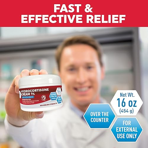 Miniatura 2 de Medpride - Crema de hidrocortisona al 1%, alivio de picazón de máxima fuerza para picaduras de mosquitos, eczema, dermatitis, 16 onzas