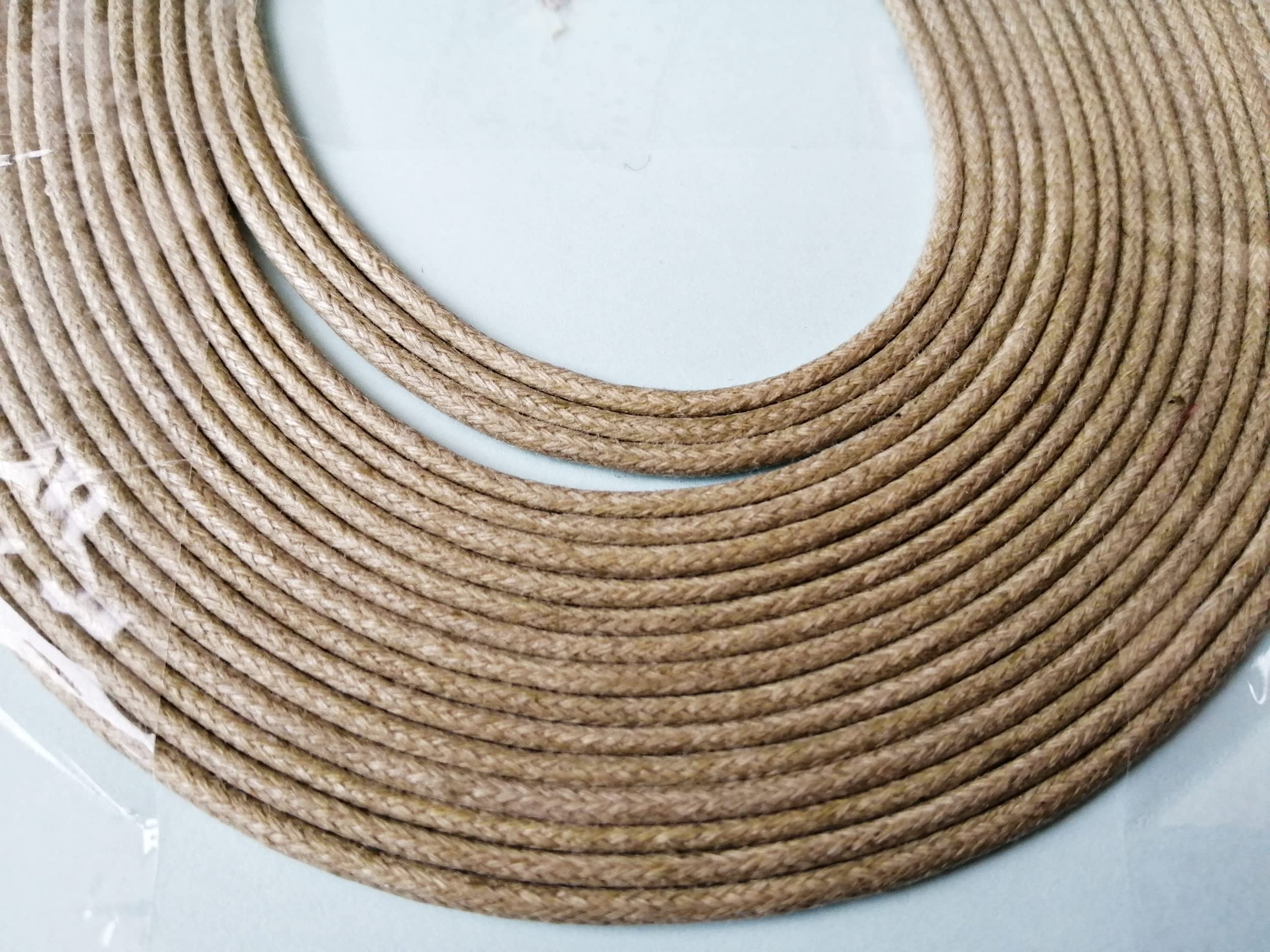 2mm Waxed Cotton Cord 3m Craft Jewellery Bracelet Making (Tan)