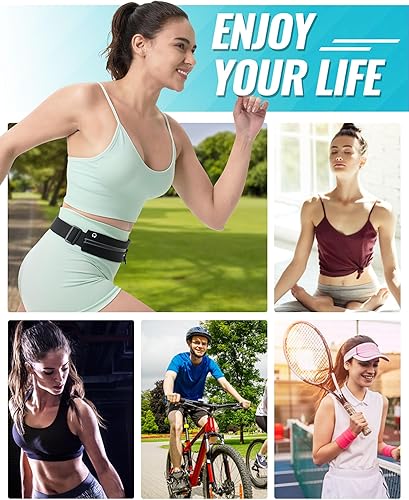 Miniatura 7 de Cinturón de correr para hombres y mujeres  Riñonera elástica resistente al agua para correr, se adapta a la mayoría de teléfonos, llaves y artículos