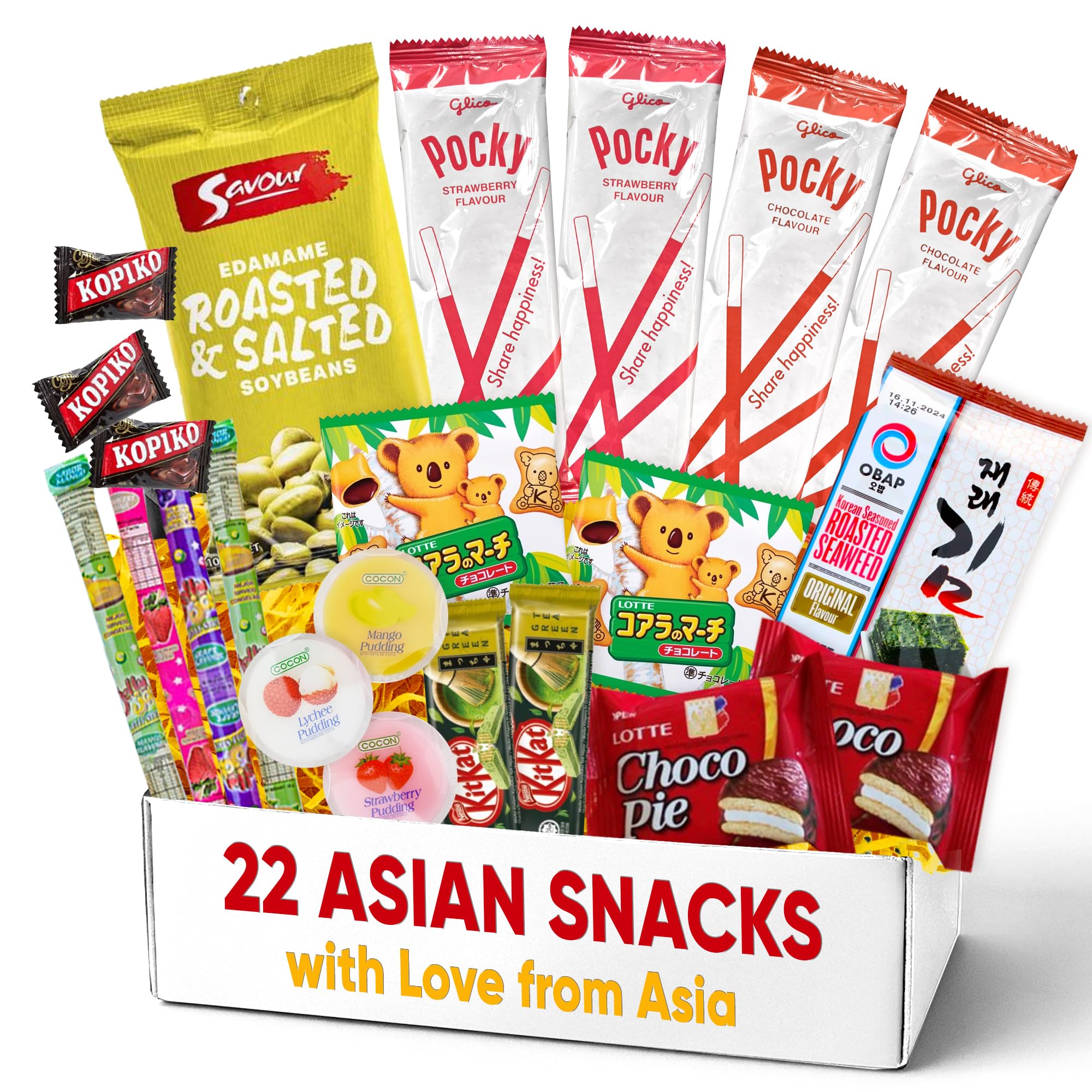 Treats from Home Premium Asian Snack Box 22 Piece