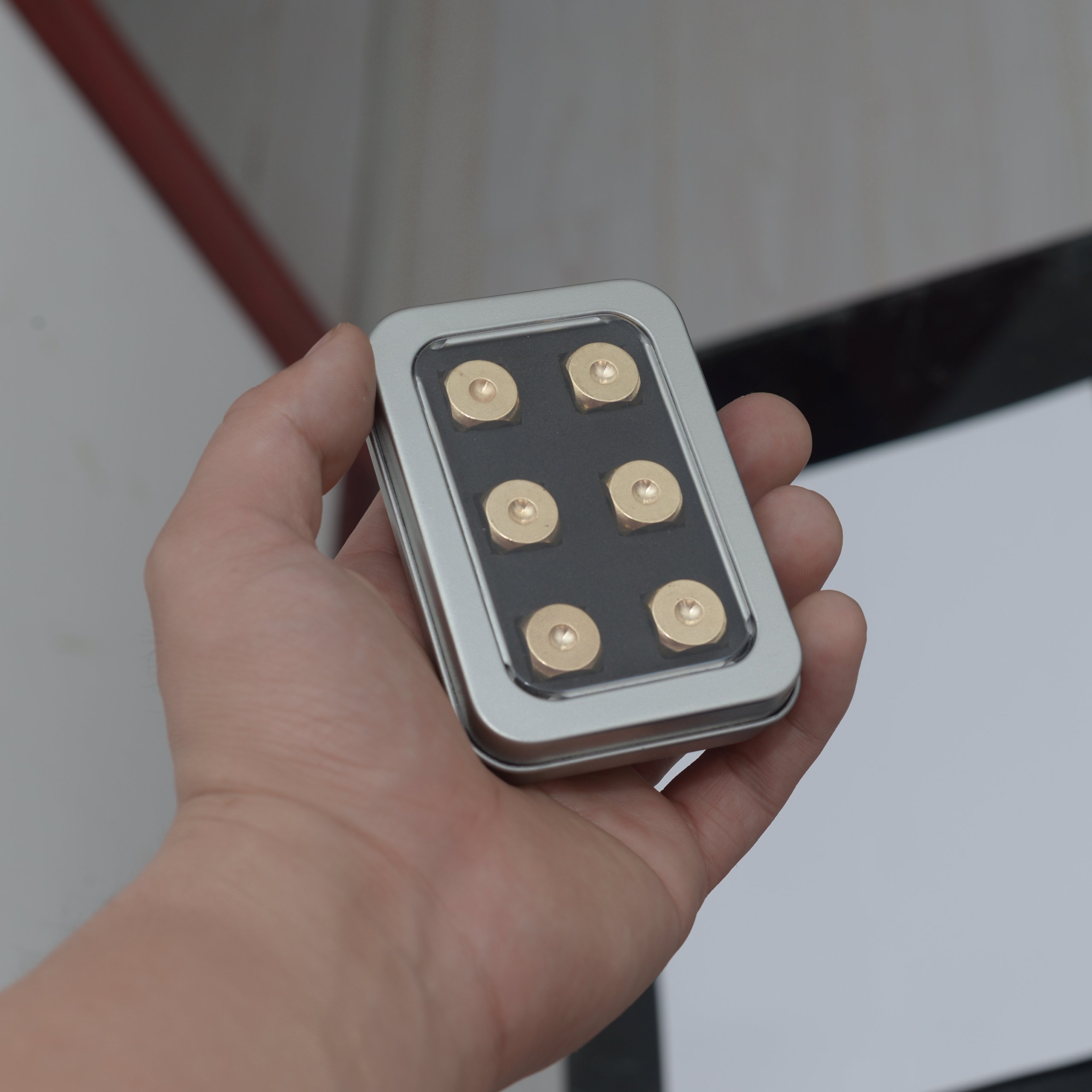 6 dados de latón sólido y rollo pozo de metal,Tablas juego de mesa Juego de beber dados de juego,Dados de latón de regalo