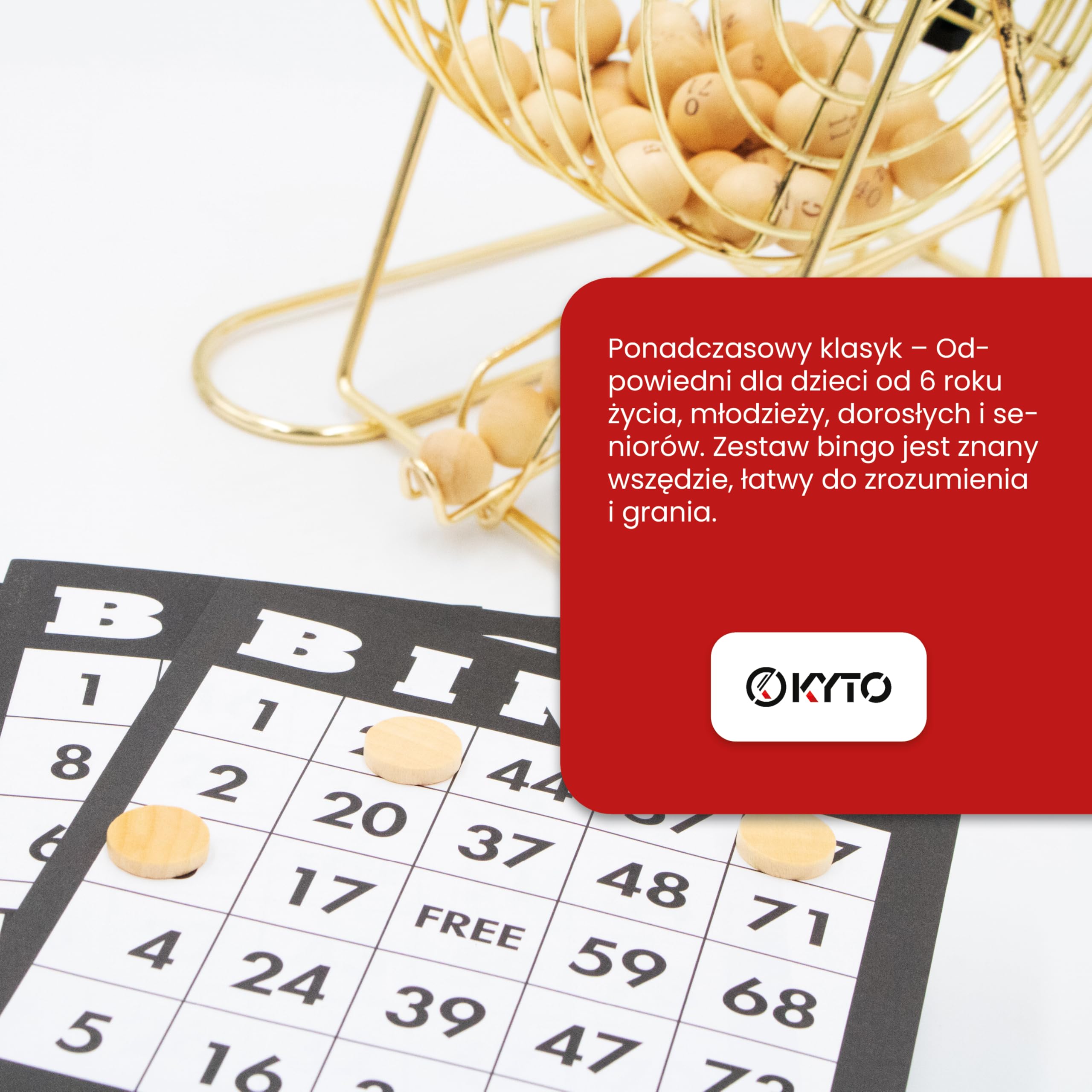 Kyto Zestaw kart bingo 500 sztuk - 500 różnych kart duży zestaw z papieru, dodatkowe karty do tradycyjnej gry, zabawy z przyjaciółmi, rodziną i dziećmi