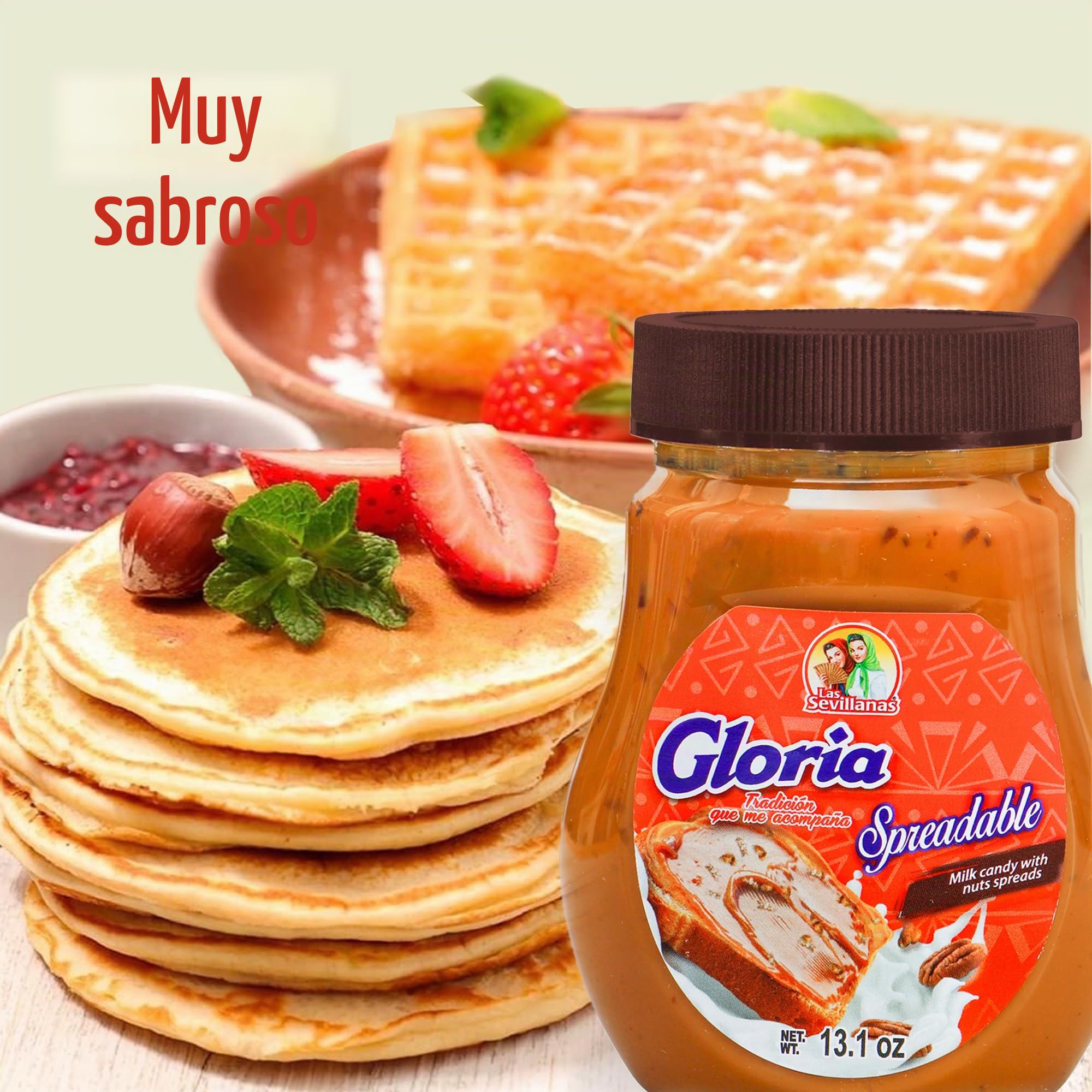 LAS SEVILLANAS GLORIA UNTABLE CON TROZOS DE NUEZ 370G