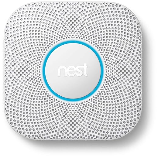 Google Nest Protect - Smoke Alarm - Smoke Detector and Carbon Monoxide Detector - Battery Operated , White - S3000BWES