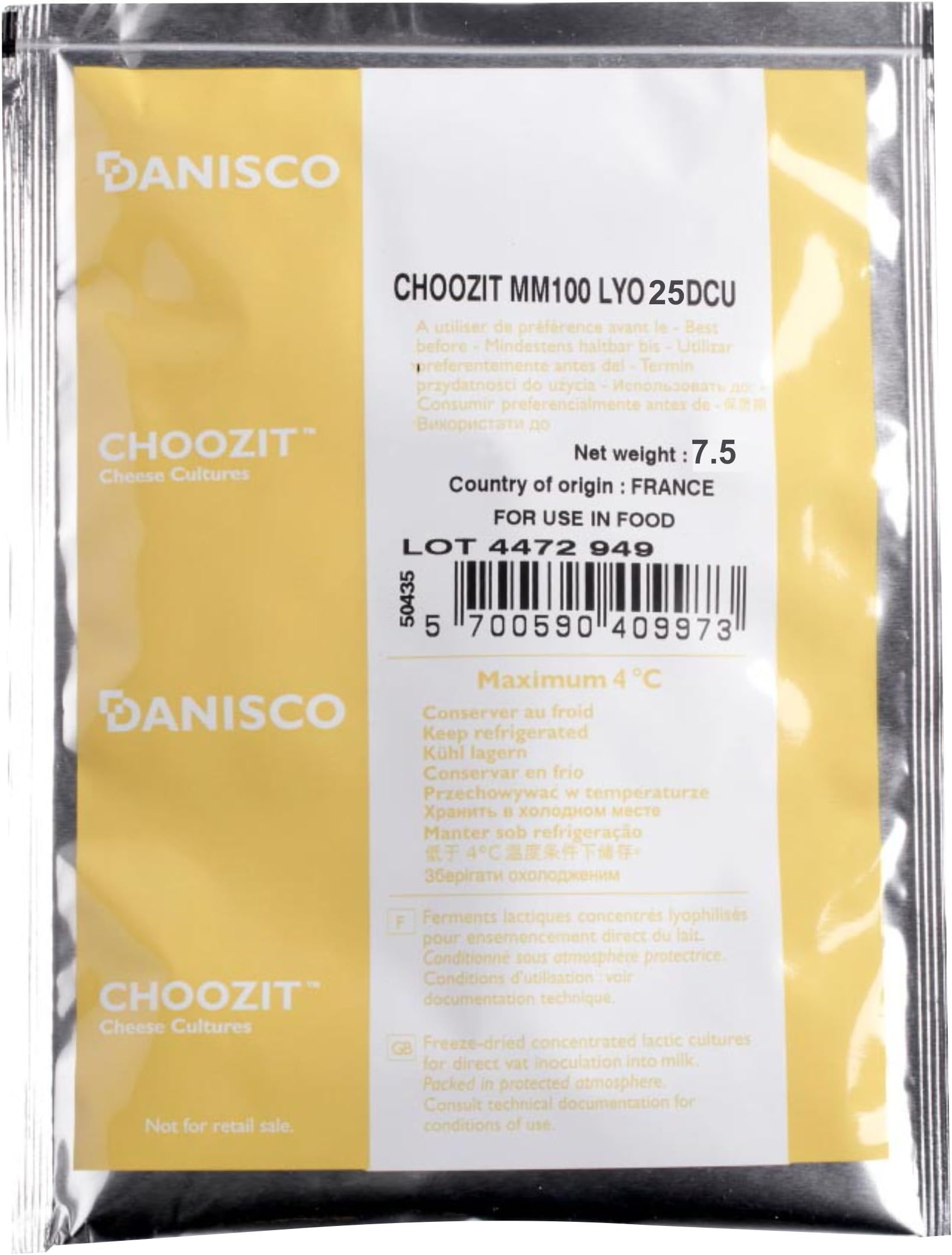 MM100 Mesophilic Culture 25 DCU