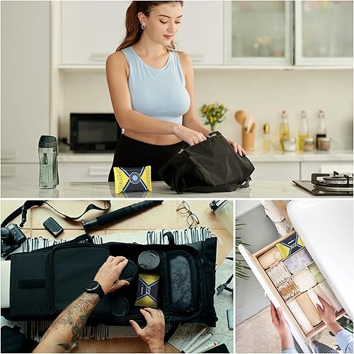 Miniatura 7 de 4.4 oz125 g desecante recargable paquetes deshumidificadores bolsa  4 unidades  Absorbentes de humedad para cajas fuertes, coche, baño,