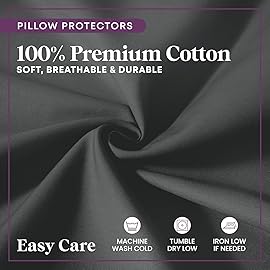CirclesHome Wedge Pillow Cover 100% Cotton, Zippered Wedge Pillow Case Protector, Soft, Hypoallergenic & Breathable -Dark Grey, (25Wx26Lx7.5)