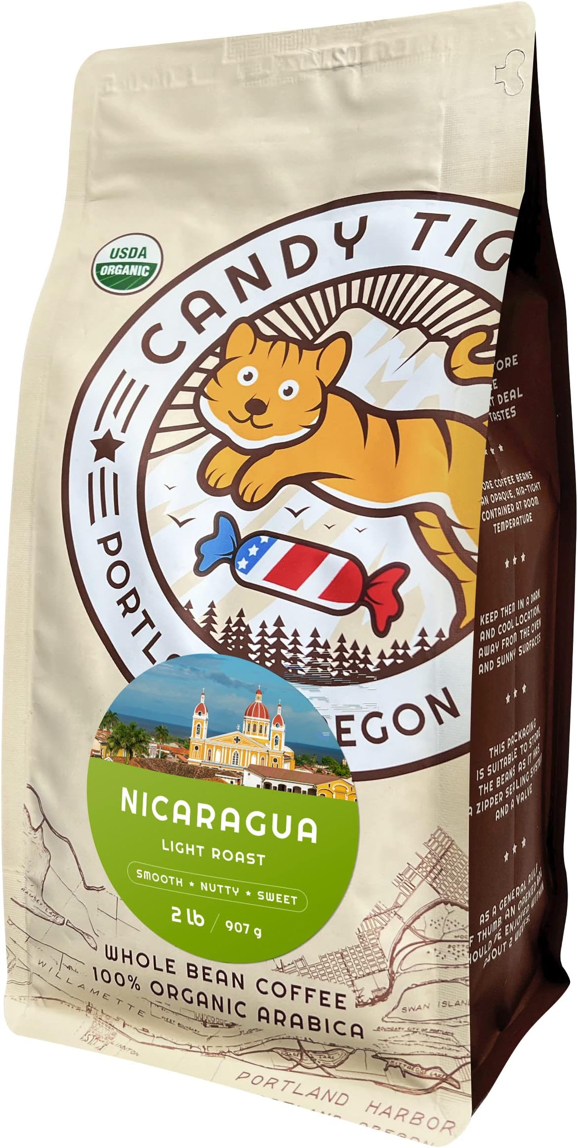 Whole Bean Coffee - Organic - Low Acid - Light Roast - Single Origin - 100% Arabica - Nicaraguan Coffee Beans - Direct Trade - Shade-grown - Gourmet Coffee - 2 lb