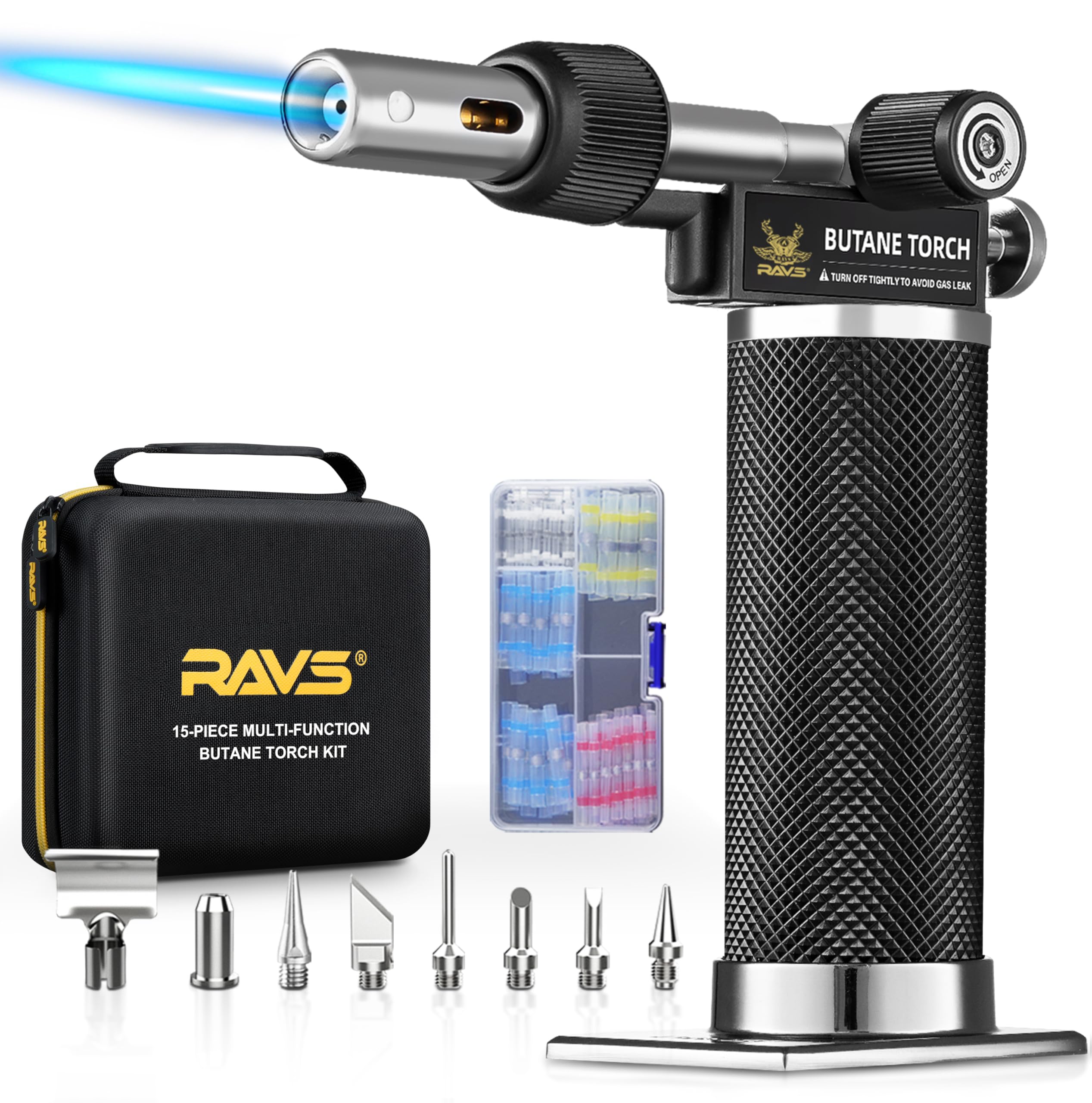 Fer à souder au butane sans fil RAVS avec kit chalumeau de soudage