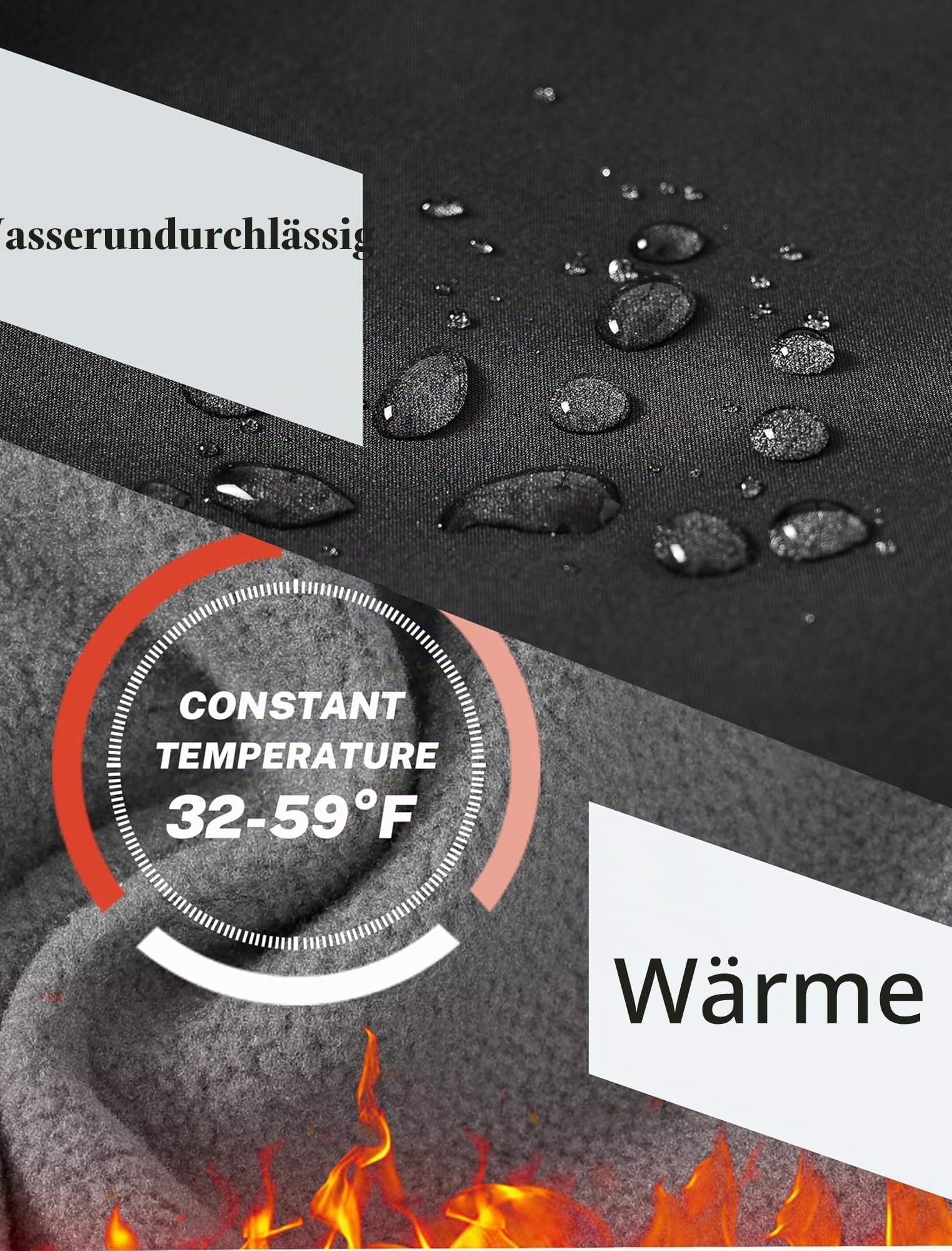 MoFiz Damen wasserdichte isolierte Schneehose Fleece gefüttert Winter Ski Wanderhose Warm Outdoor Softshell mit elastischer Taille