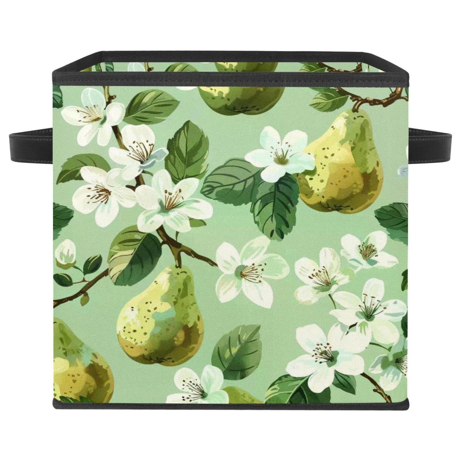 Boîte de rangement poire 28cm en tissu Oxford pliable avec poignées