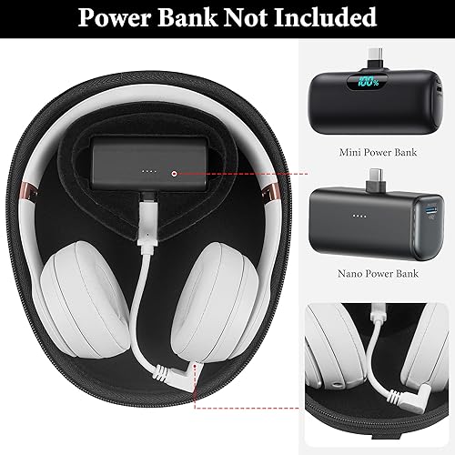 Miniatura 2 de Geekria Elite - Funda de carga para auriculares compatible con Bose QC Ultra, JBL Live 500BT, AKG Y500, bolsa de transporte de viaje de repuesto con