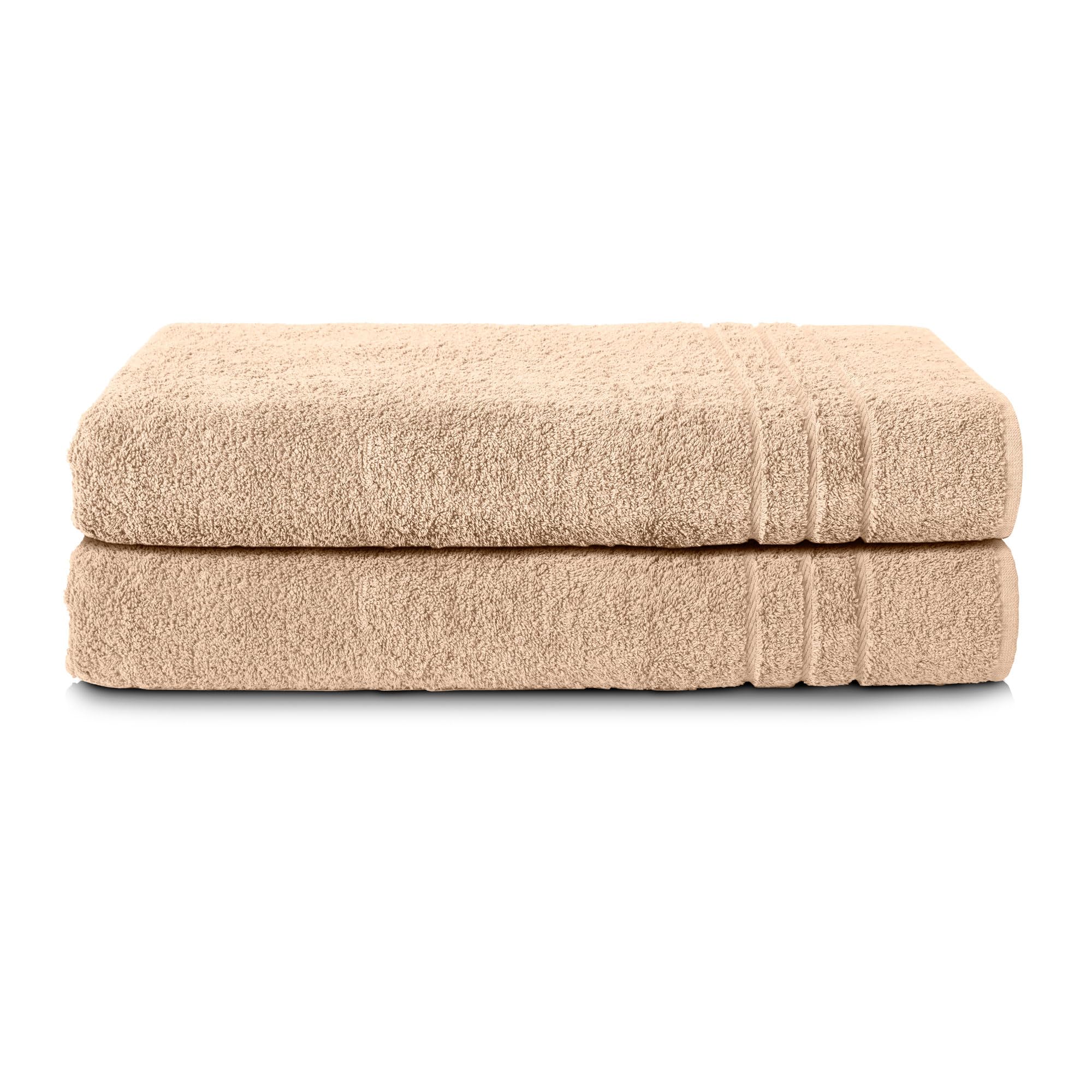 Komfortec Bath Towels, 100% Cotton, Quick Dry, 70x200, Beige