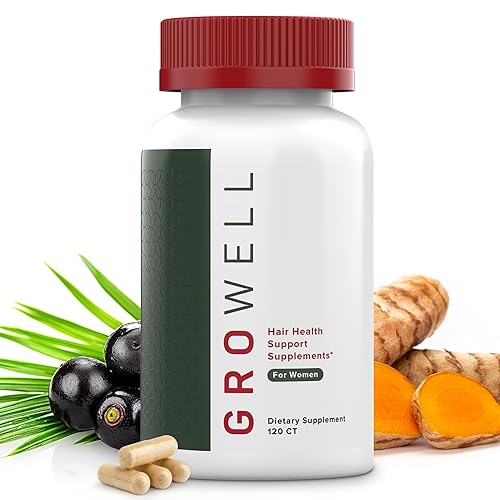 Suplementos para el crecimiento del cabello para mujeres, clínicamente probados para una cobertura visiblemente más gruesa del cabello y el cuero