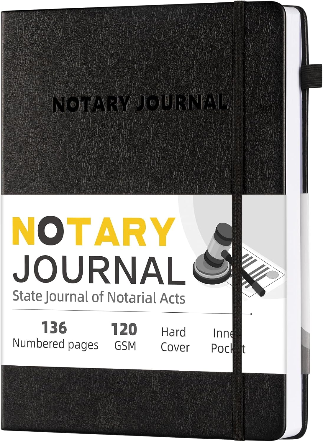 Notary Journal Log Book, 7”x10" Notary Book, Notary Log