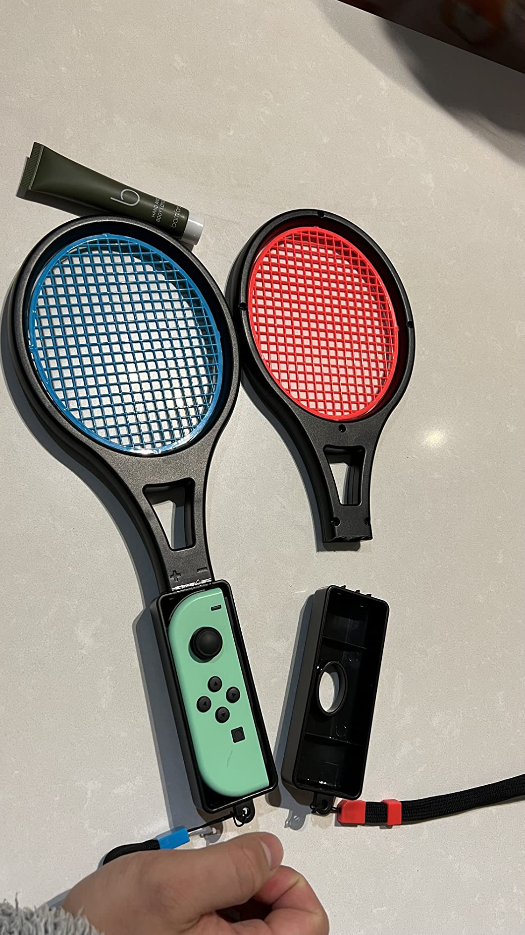 Tennis Racket for Nintendo Switch JoyCon Controllers, Tendak Game Grip