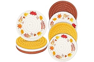 Whaline Fall Coasters: Maple Leafs for Autumn Decor