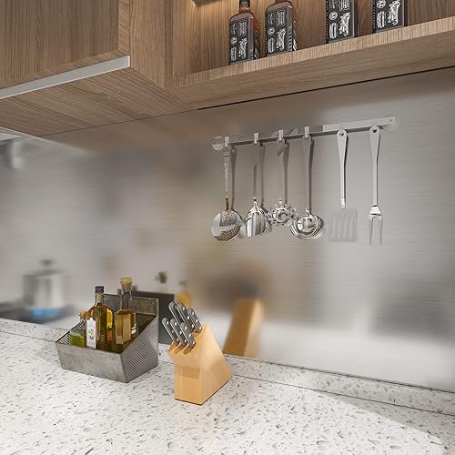 Miniatura 2 de Cre8tive Papel de contacto de papel de aluminio plateado de 24 x 118 pulgadas de ancho, impermeable, a prueba de aceite, resistente al calor, para