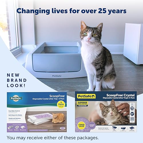 Miniatura 6 de PetSafe ScoopFree Crystal Cat Litter Tray Refills - 3-Pack  6-Pack - All Scents Premium Blue Lavender Sensitive - for ScoopFree Self-Cleaning Cat