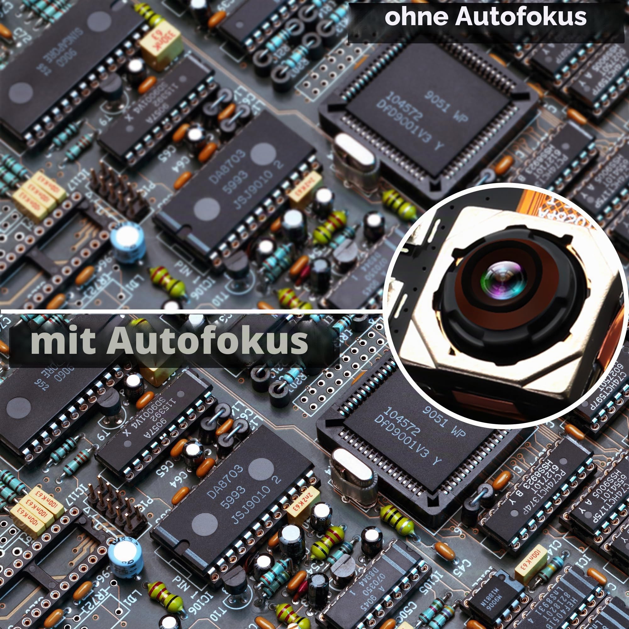 SVPRO 48MP Autofokus USB Kameramodul mit Licht, USB Webcam Board Nachtsichtkamera für Computer, Industrielle Machine Vision Kamera 8000x6000 Pixel Lightburn Kamera für Linux Anroid Board Jetson Nano