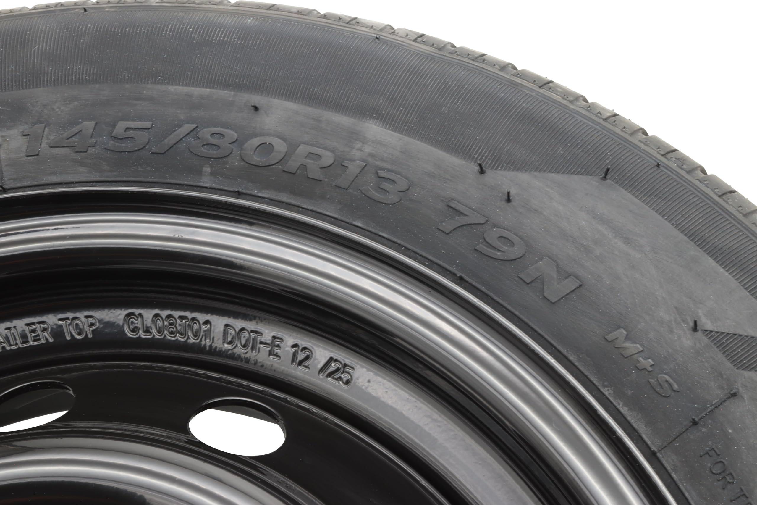 Ruota completa 145/80R13 79N 4 x 100, 4Jx13, 145 80 R 13, llanta nera, ruota per rimorchio