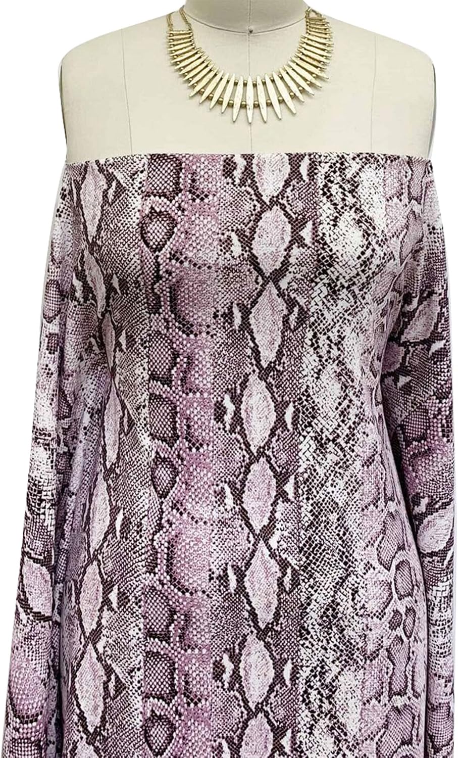 Printed Scuba Crepe Knit Fabric Animal Skin/Snake Pattern/2-Way Stretch Prints Fabric/DIY Projects